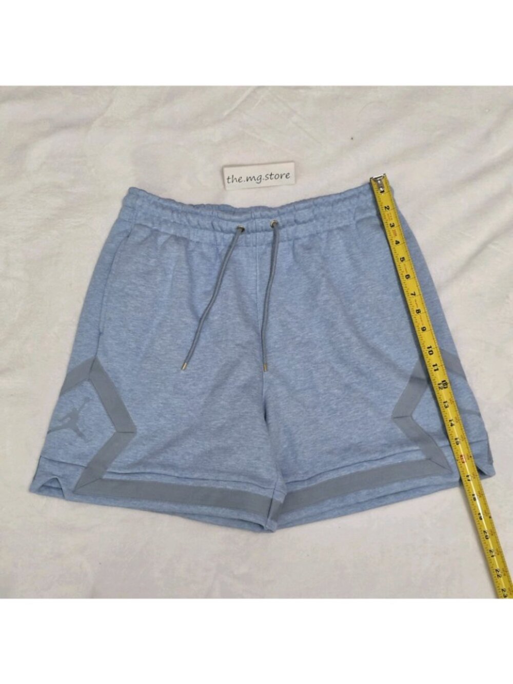 Air Jordan Flight Diamond Blue Grey Fleece Loose-Fit Shorts FN5418-436 Wmns M - Picture 4 of 7